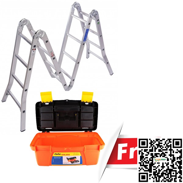 Buy Multi-Purpous step Ladder Get Tool Box Free