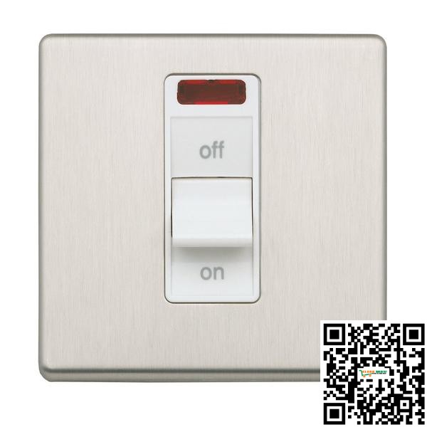 MK K5105WHI 32A Double-Pole Switch and Neon,MK BRAND