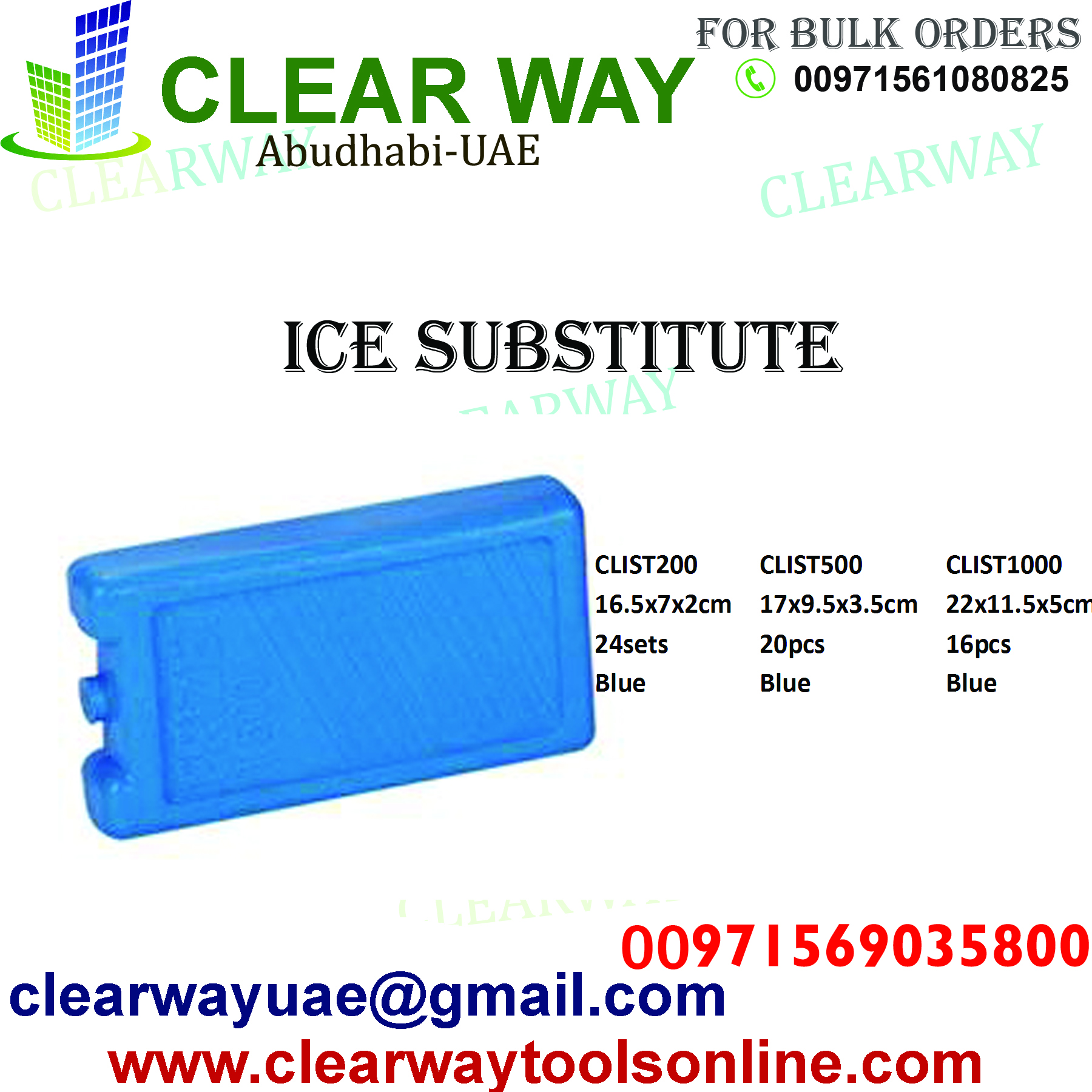ice substitute,CLEARWAY,SANAYA,MUSSAFAH,ABUDHABI,UAE