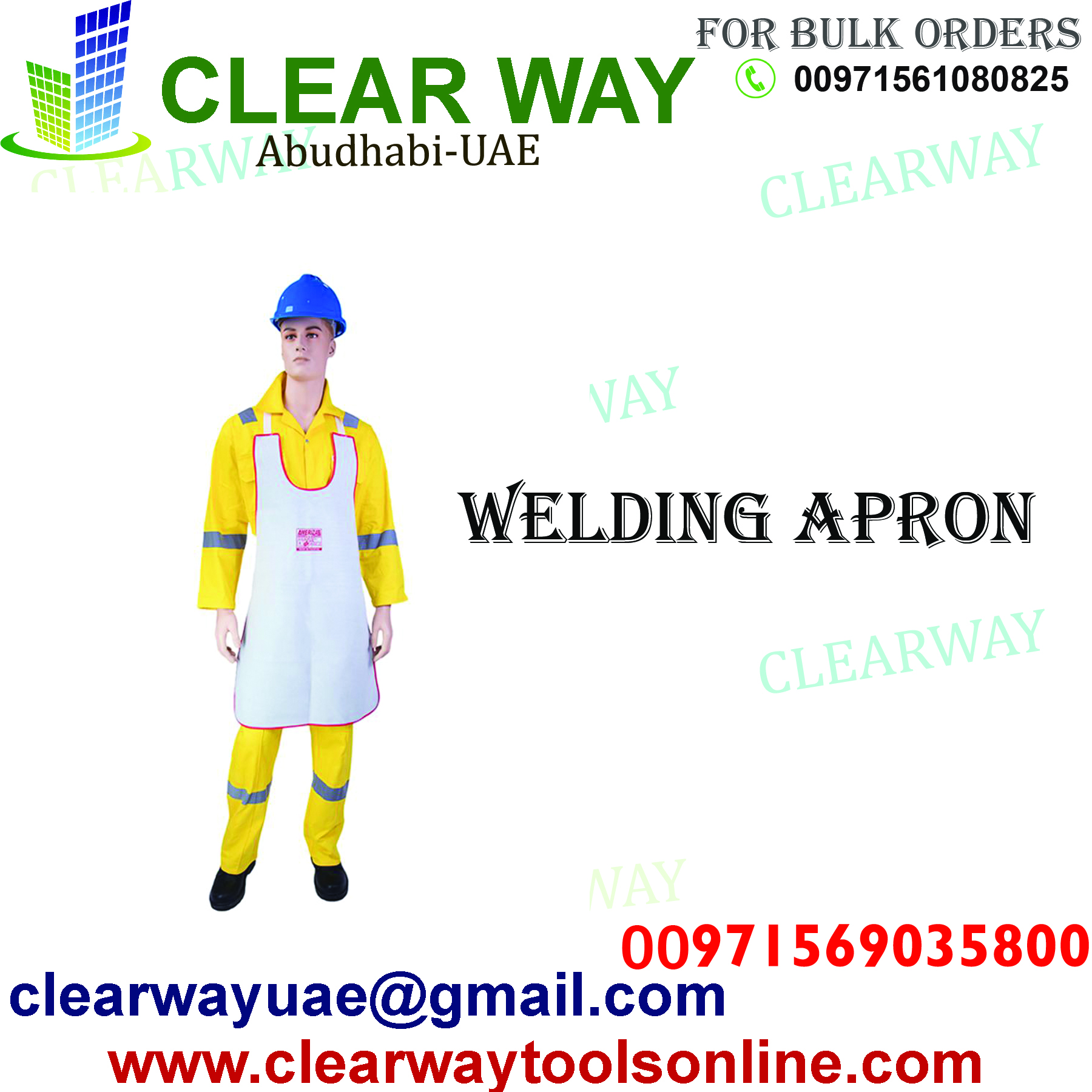 welding apron with piping in free size dealer in mussafah , abudhabi ,uae