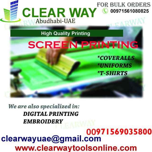UNIFORM PRINTING & EMBROIDERY IN MUSSAFAH , ABUDHABI ,UAE