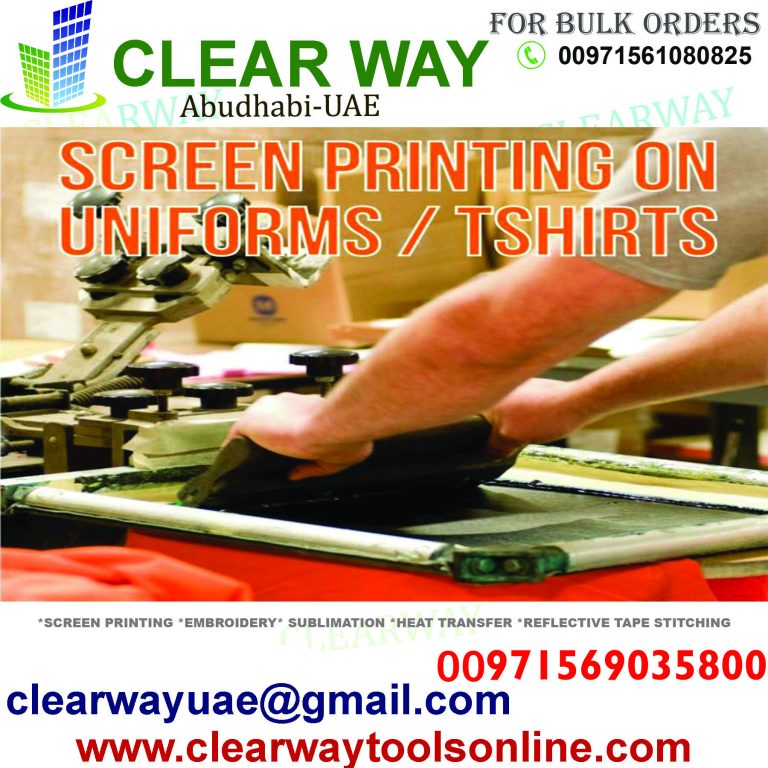 SCREEN PRINTING IN MUSSAFAH , ABUDHABI ,UAE