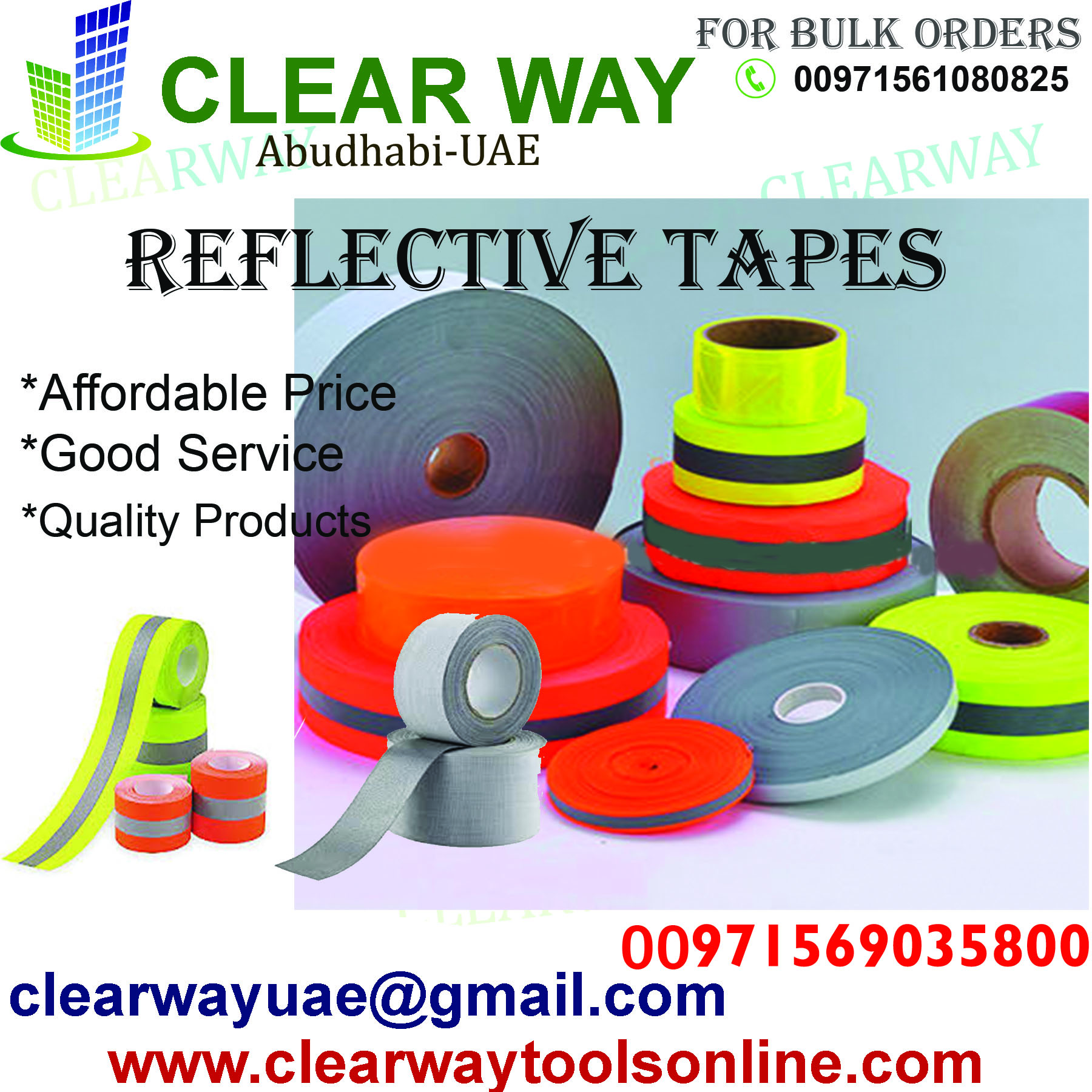 reflective tapes dealer in mussafah abudhabi uae clearway