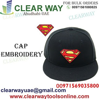 CAP EMBROIDERY SERVICE IN MUSSAFAH , ABUDHABI , UAE BY CLEARWAY