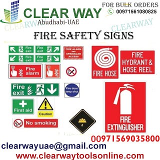 FIRE SAFETY SIGNS DEALER IN MUSSAFAH , ABUDHABI , UAE