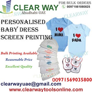 PERSONALISED BABY DRESS PRINTING SERVICES IN MUSSAFAH , ABUDHABI ,UAE BY CLEARWAY