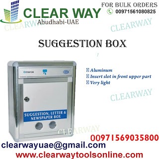 SUGGESTION BOX DEALER IN MUSSAFAH , ABUDHABI ,UAE BY CLEARWAY