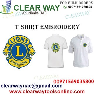 T-SHIRT EMBROIDERY SERVICE IN MUSSAFAH , ABUDHABI , UAE CLEARWAY