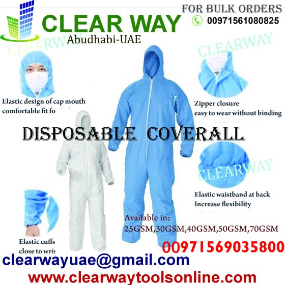 DISPOSABLE COVERALL DEALER IN MUSSAFAH , ABUDHABI , UAE