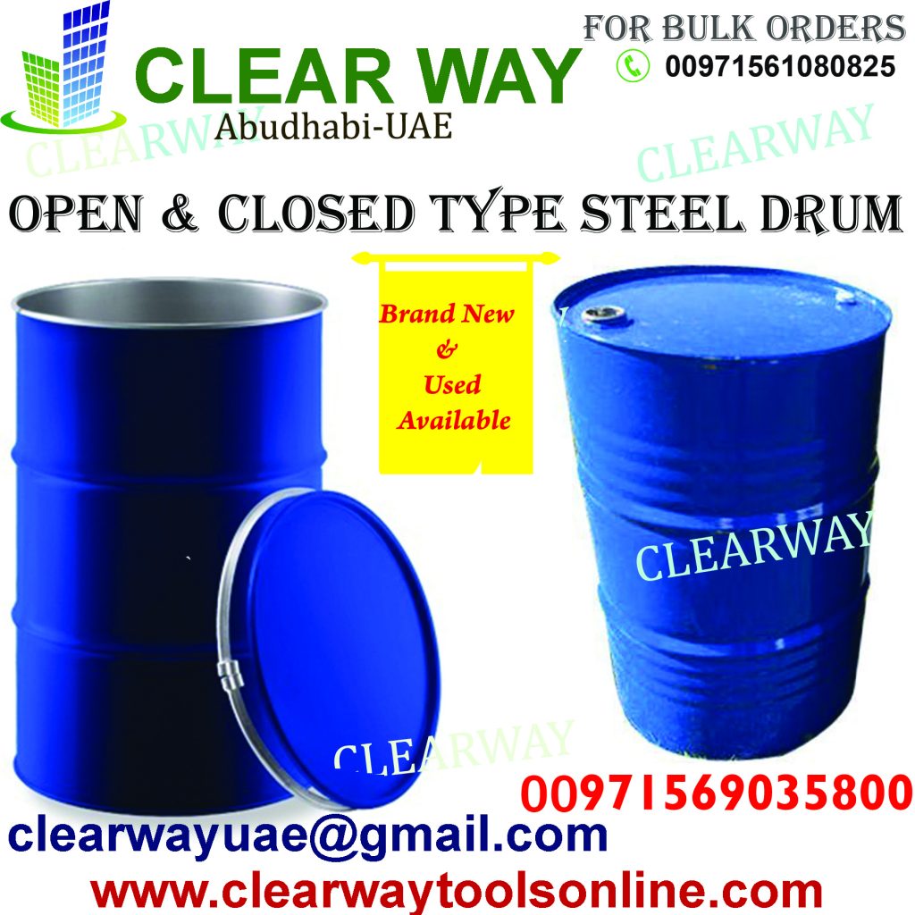 OPEN & CLOSED PVC/HDPE DRUM DEALER IN MUSSAFAH , ABUDHABI , UAE