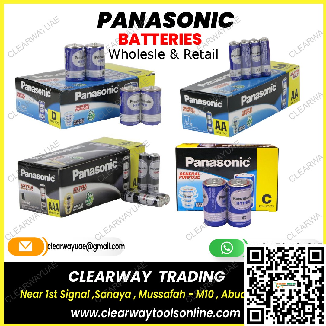 PANASONIC BATTERIES SUPPLIER IN UAEClearway