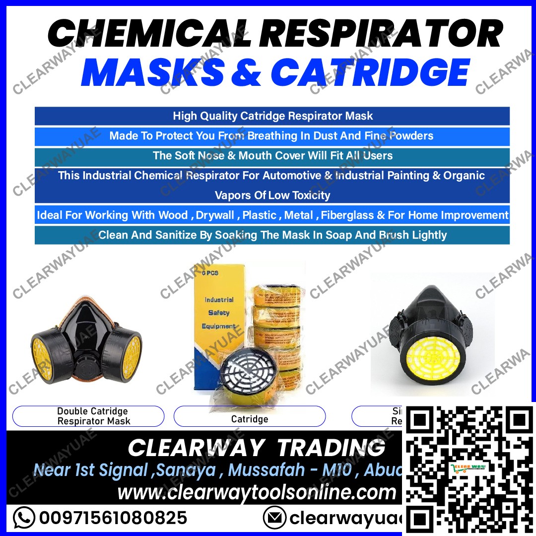 chemical respirator mask single catridge supplier in uae , clearway , ryxo safety