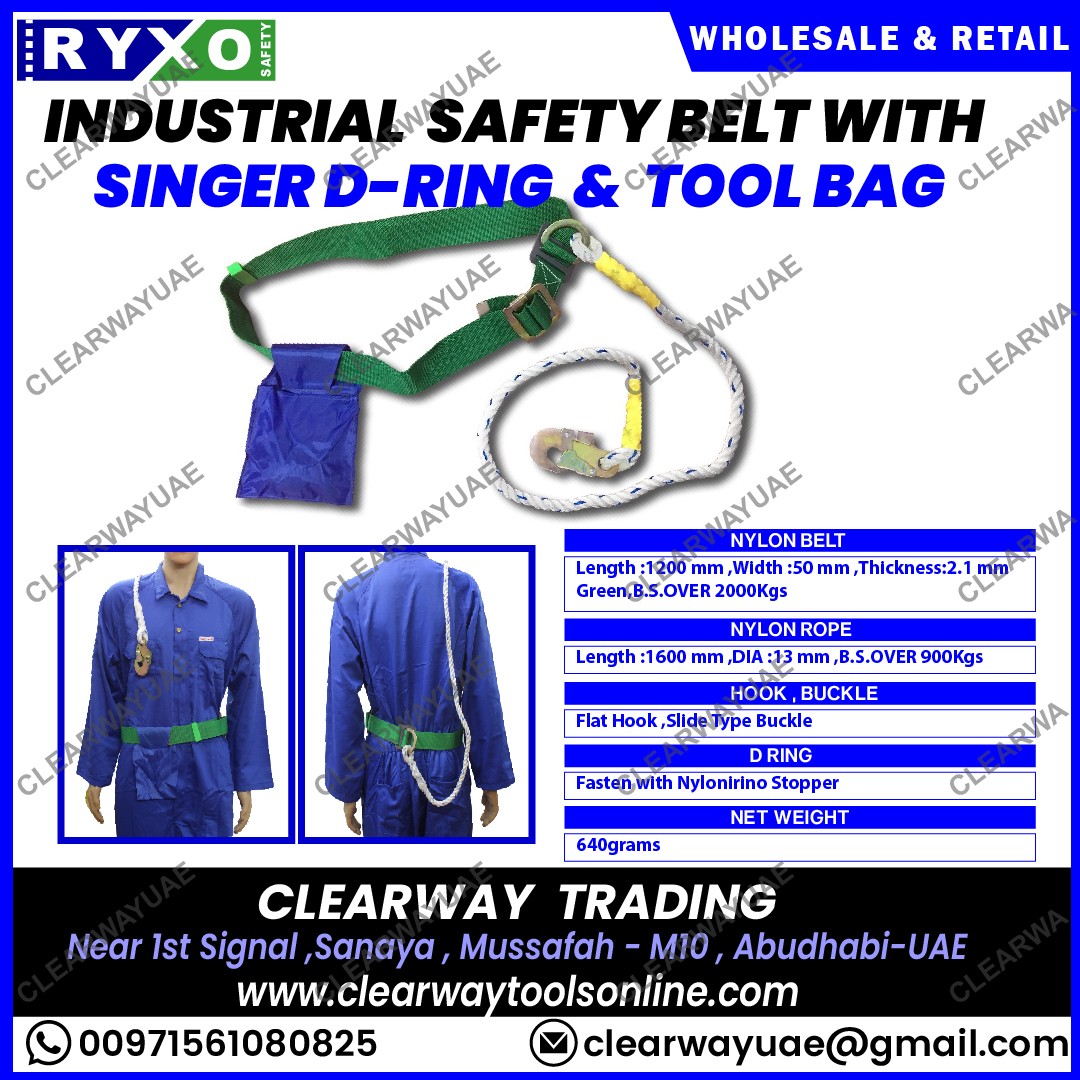 industrial safety belt supplier in uae , clearway , ryxo safety