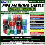 PIPE MARKING LABELS SUPPLIER IN MUSSAFAH , ABUDHABI , UAE