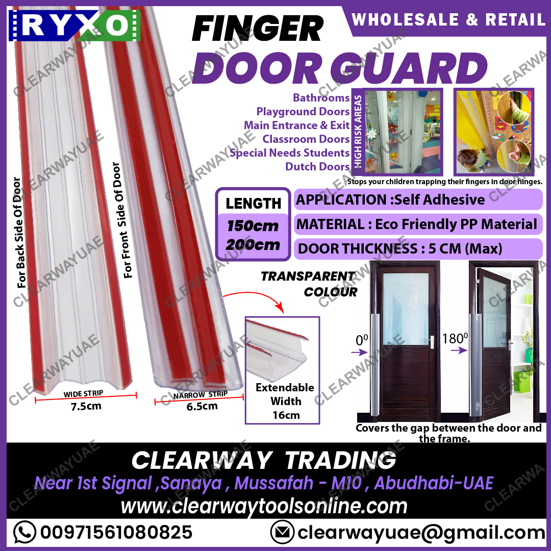 finger door guard supplier in abudhabi , uae , clearway , ryxo safety
