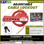 ADJUSTABLE CABLE LOCKOUT SUPPLIER IN MUSSAFAH , ABUDHABI , UAE BY CLEARWAY , RYXO SAFETY